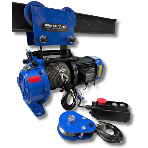 1.5 Ton Manuel Şaryolu Halatlı Vinç 220V 15-30 Mt