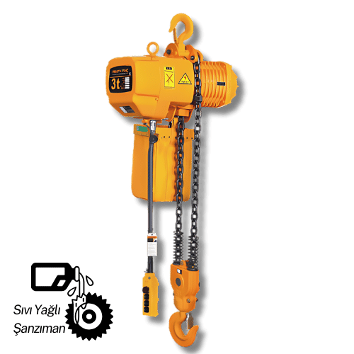 3 Ton Sabit Askılı Elektrikli Zincirli Vinç