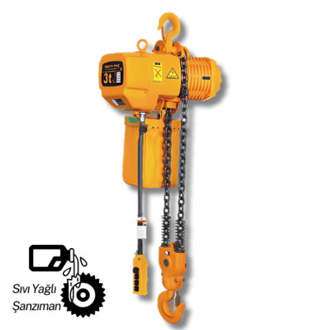 3 Ton Sabit Askılı Elektrikli Zincirli Vinç
