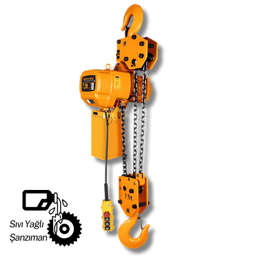 7.5 Ton Sabit Askılı Elektrikli Zincirli Vinç