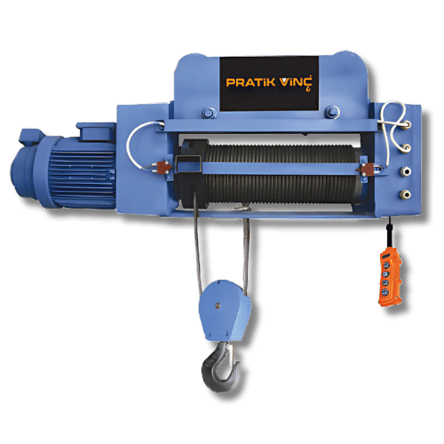 2 Ton 11 Mt Monoray Halatlı Vinç Yerli Üretim