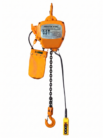HHBB Serisi Pro Model 500 Kg (0.5 Ton) Sabit Askılı Elektrikli Zincirli Vinç
